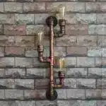 3 Light Craftman Water Pipe Wall Sconce Industrial Vintage Lighting Wall Light in Antique Bronze Finish Wall Lamp