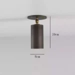 Full Copper Ceiling Lamp Bedroom Bedside Brass Rotating Surface-mounted Spotlight Retro Old Brass Wall Lamp – side view