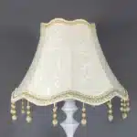 Retro table lamp shade with fringe beads and pearl tassel in European style