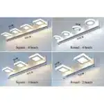 Round LED wall lamp with acrylic shade in a modern living room