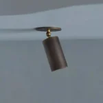 Full Copper Ceiling Lamp Bedroom Bedside Brass Rotating Surface-mounted Spotlight Retro Old Brass Wall Lamp – in a cozy room