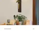 Japanese Style Vintage LED Solid Wood Wall Light with Switch for Dining Room Hotel Aisle Minimalist Retro Atmosphere Wall
