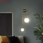 ASANZUO Glass Ball Lampshade Wall Lamp Gold Home Decor Living Room Bedroom Wall sconce Glass Lighting Luminaire – styled in