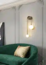 ASANZUO Glass Ball Lampshade Wall Lamp Gold Home Decor Living Room Bedroom Wall sconce Glass Lighting Luminaire