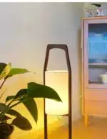 Design sense Japanese floor lamp retro homestay living room tea room hotel art wabi sabi style wooden art vertical lighting