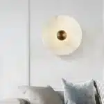 Bedroom Bedside Round Marble Wall Lamp Living Room Sofa Background Dector Hotel Corridor Entrance Cloakroom Led Lighting