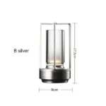 Modern USB table lamp with charging port on a wooden desk