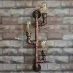 3 Light Craftman Water Pipe Wall Sconce Industrial Vintage Lighting Wall Light in Antique Bronze Finish Wall Lamp – base