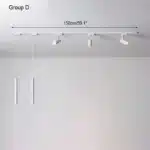 Kitchen Led Pendant Dining Room Chandeliers Lights Hallway Linear Magnetic Track Light DIY Dining Table Bar Table Lamp