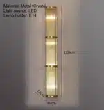 Chinese style minimalist creative glass crystal wall lamp for living room/bedroom/hallway/hotel lobby lighting – close-up