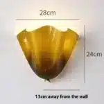 Vintage Flower Glass Wall Lamp 110V 220V Retro French Style Wall Sconce Bedroom Living Room Hallway Aesthetic Decor Lighting