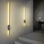 Modern Simple Linear Tube LED Wall Lamp Up Down Background Opposite Wall Light Bedside Foyer Corridor Gold Black LED Sconce