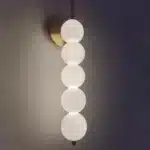 Nordic Modern Glass Bed Head Wall Lamp Minimalist Sconce for Bedroom Corridor Living Room Background Wall Decor – top view