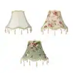 Retro table lamp shade with fringe beads and pearl tassel in European style