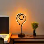 Water ripple nightlight projecting colorful waves on bedroom wall