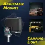 Waterproof 3 inch Square Car LED Work Light Spotlight 12V 24V 6000K DRL For Motorcycle Truck Off-road SUV ATV Headlight