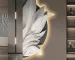 Family Entrance Feather Mural Lamp Modern Creative Living Room Background Wall Decoration LED Corridor Lighting Wall Lamp