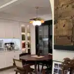 Wicker Chandelier Glass Ball Pendant Lamp E14 Bulb Ceiling Light Nordic Suspension – side view