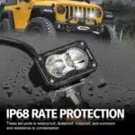 Waterproof 3 inch Square Car LED Work Light Spotlight 12V 24V 6000K DRL For Motorcycle Truck Off-road SUV ATV Headlight