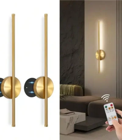 Magnetic Rechargeable 50 Wall Lamp Black Gold For Living Room Bedroom Hallway Study Stairwell Cloakroom LED Lighting Wiring