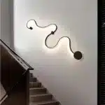 Modern wall lamp LED snake shaped decorative light in living room