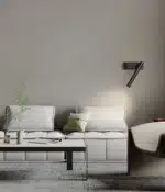 Minimalist Copper Wall Lamp With Rotatable Switch Wall Light Living Room Bedroom Eye Reading Lamp – side view