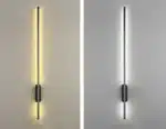 Modern Simple Linear Tube LED Wall Lamp Up Down Background Opposite Wall Light Bedside Foyer Corridor Gold Black LED Sconce