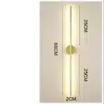 Modern Simple Linear Tube Led Wall Lamp Up Down Background Opposite Wall Light Bedside Foyer Corridor Gold Black LED Sconce