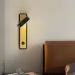 Modern Hotel Guest Room Corridor Study Reading Light Scandinavian Creative Switchable Rotating Bedroom Bedside Wall Lamp