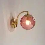 LED Colored Watermelon Glass Wall Lamp Bedroom Bedside Decoration Lamp Living Room Study Lighting – styled in a modern Wall