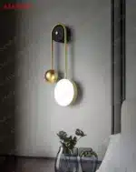 ASANZUO Glass Ball Lampshade Wall Lamp Gold Home Decor Living Room Bedroom Wall sconce Glass Lighting Luminaire – top view