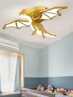 Modern Ceiling Chandelier Golden Dragon LED Lights Children Creative Bedroom Lamp Study Restaurant Room Decoration Ceiling
