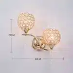 E14 Crystal Wall Lamp Modern Creative Bedside Wall Lights Sconce Wall Lighting Luminaire Home Living Room Bedroom Bathroom