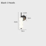 Nordic Modern Glass Bed Head Wall Lamp Minimalist Sconce for Bedroom Corridor Living Room Background Wall Decor – close-up
