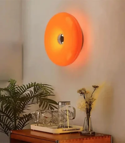 Tricolor Lighting Plastic Donut Wall Lamp Modern Energy Saving Touch Switch Lamp Dimmable USB Plug Desk Lamp Bedroom