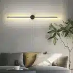 Modern Simple Linear Tube Led Wall Lamp Up Down Background Opposite Wall Light Bedside Foyer Corridor Gold Black LED Sconce