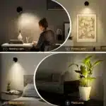 1Pc Wireless LED Spotlight, USB - charge, 2000mAh battery, touch - control 3 - color, for indoor decor (plant/pic/art),