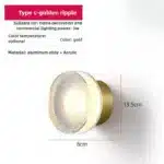 Amber Jelly Sleek LED Wall Lamp - Nordic Energy-efficient Smokey Grey Acrylic Sconce for Corridor Entryway Study – side view