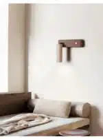 Wabi Sabi Wind Bedhead Wall Light Rotating Reading Bedroom Room Study Wind Belt Switch Retro Wall Spotlight Led Light