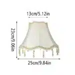 Retro table lamp shade with fringe beads and pearl tassel in European style