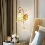 E14 Crystal Wall Lamp Modern Creative Bedside Wall Lights Sconce Wall Lighting Luminaire Home Living Room Bedroom Bathroom