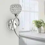 E14 Crystal Wall Lamp Modern Creative Bedside Wall Lights Sconce Wall Lighting Luminaire Home Living Room Bedroom Bathroom
