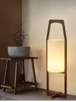 Design sense Japanese floor lamp retro homestay living room tea room hotel art wabi sabi style wooden art vertical lighting
