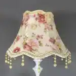 Retro table lamp shade with fringe beads and pearl tassel in European style