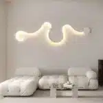 Modern wall lamp LED snake shaped decorative light in living room