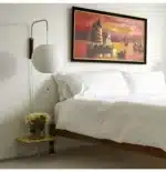 Japanese Style Silk Living Room Wall Lamp Modern and Simple Wire Controlled Switch Homestay Bedroom Bedside Wall Lamp