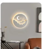 LED Cloud Stars Moon Wall Lamp for Bedroom Bedside Children's Room Kids Creative TV Background Stairway Aisle Pendant Light