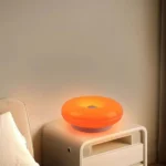Tricolor Lighting Plastic Donut Wall Lamp Modern Energy Saving Touch Switch Lamp Dimmable USB Plug Desk Lamp Bedroom