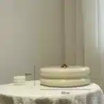 French cream style circular ceiling light Nordic Bauhaus glass ceiling light minimalist living room dining room and bedroom
