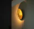 Italian Catellani&Smith Luna W foyer hallway living room bedroom circular gold foil wall lamp